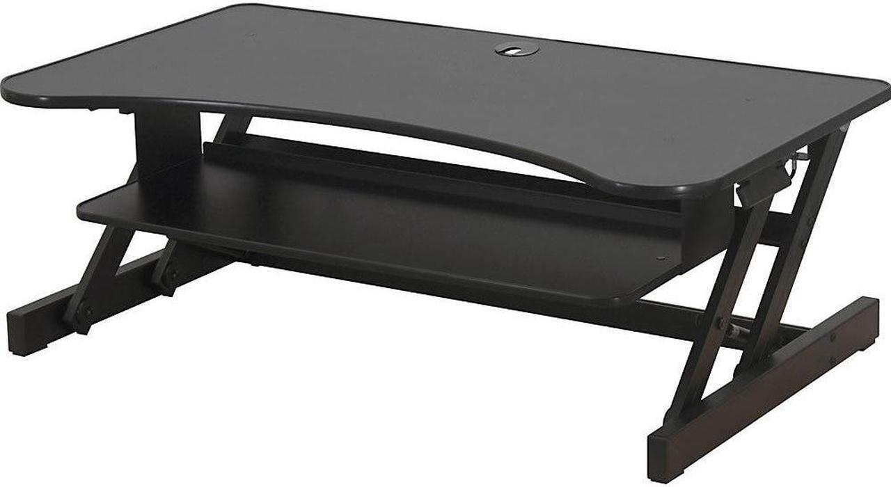 Alt view image 5 of 12 - Lorell Deluxe Adjustable Desk Riser - 20" Height x 38" Width x 24" Depth - Desktop - Black  LLR99759