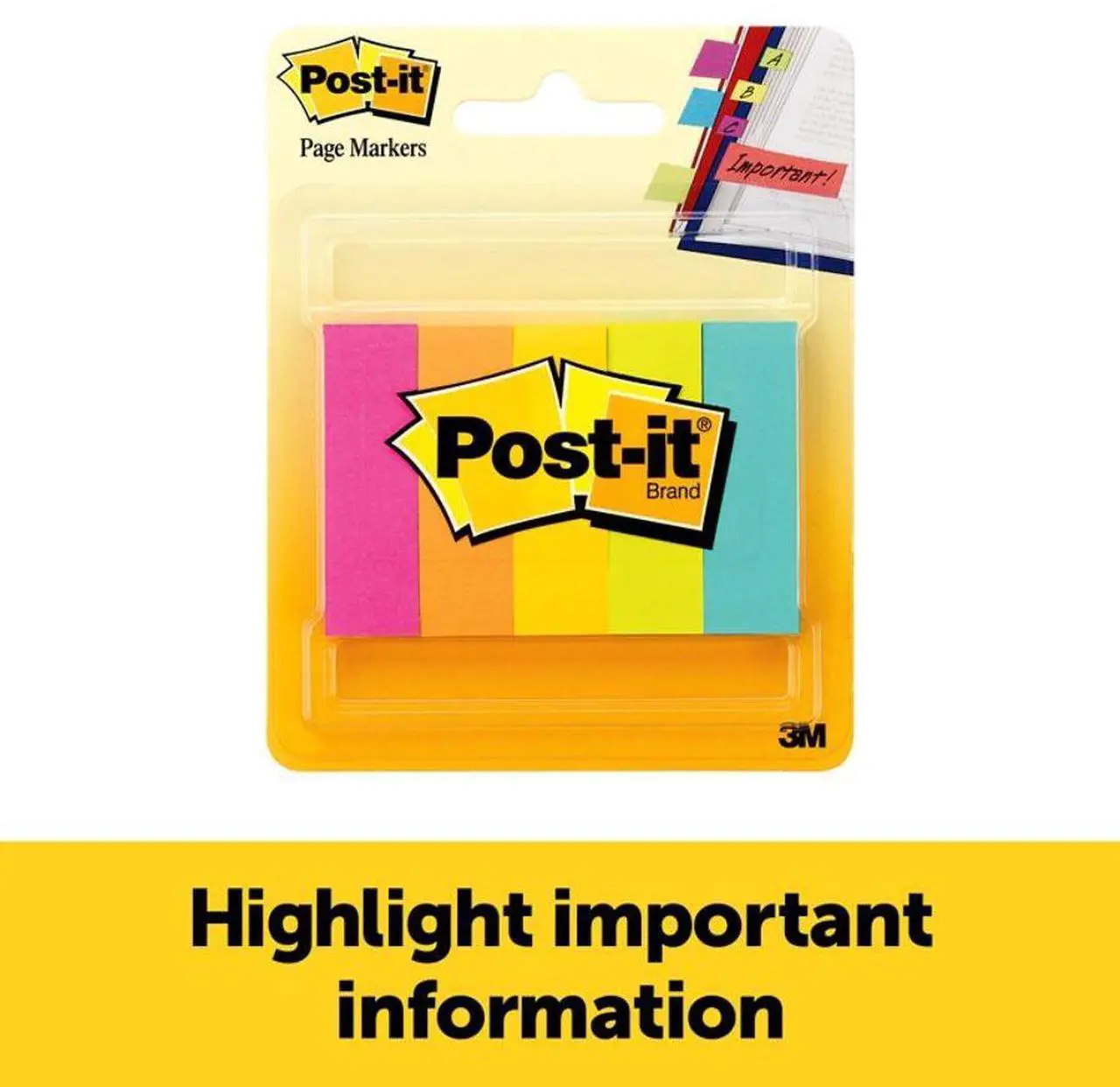 Alt view image 4 of 20 - Post-it Page Flag Markers Assorted Brights 100 Strips/Pad 5 Pads/Pack 6705AN