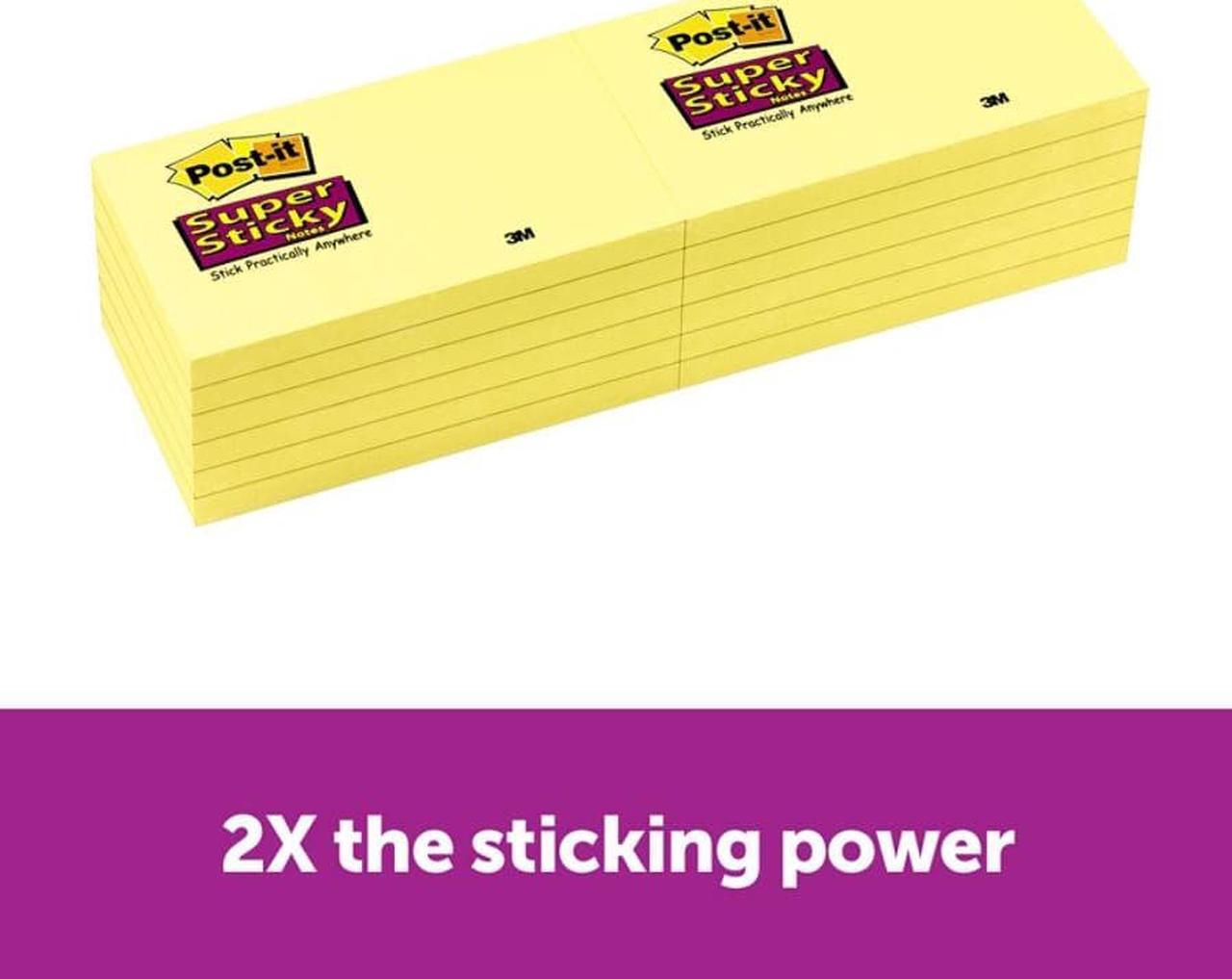 Alt view image 6 of 20 - Post-It Notes Super Sti Pad,Post-It 3x5 12,Cayw 65512SSCY