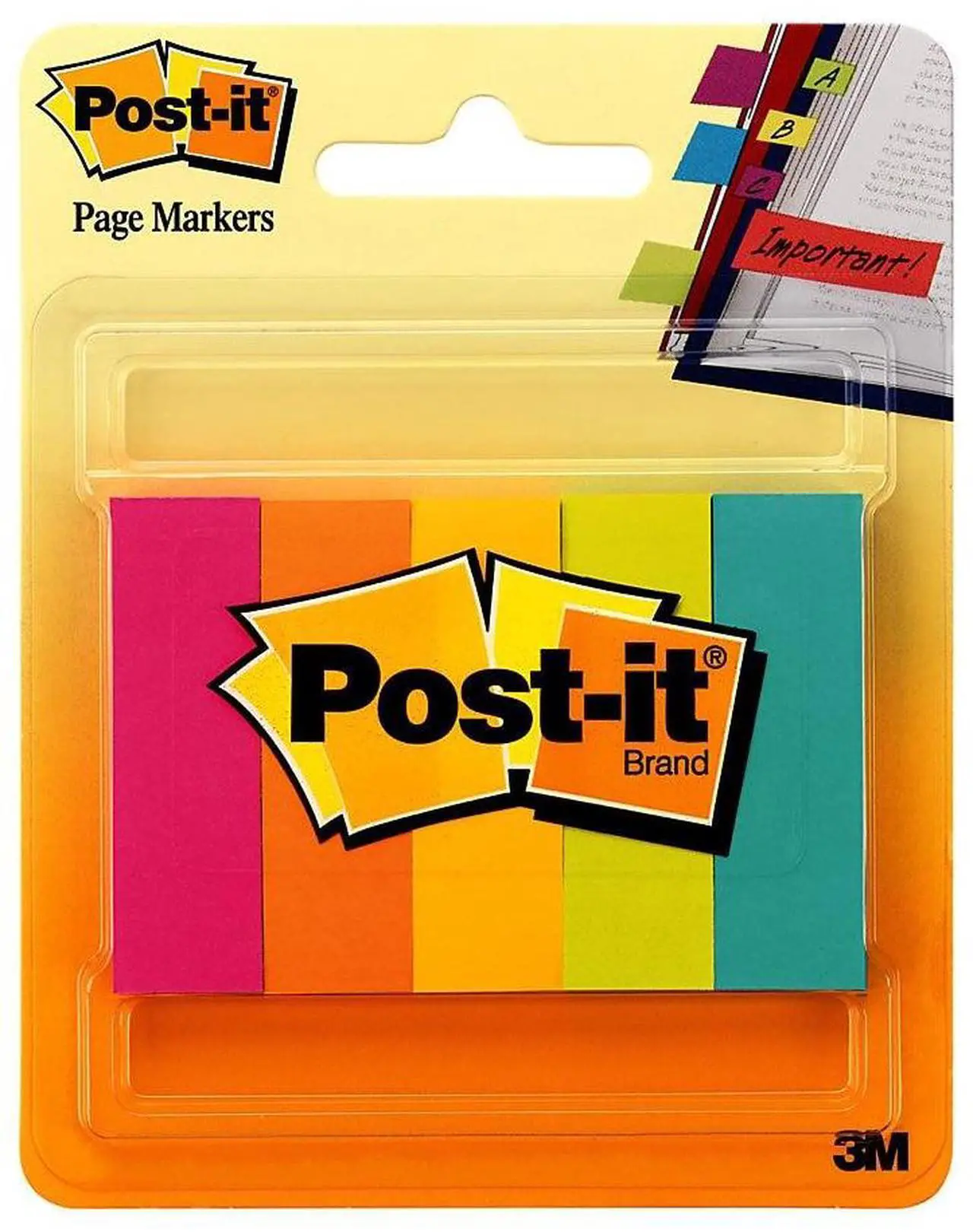 Alt view image 2 of 20 - Post-it Page Flag Markers Assorted Brights 100 Strips/Pad 5 Pads/Pack 6705AN