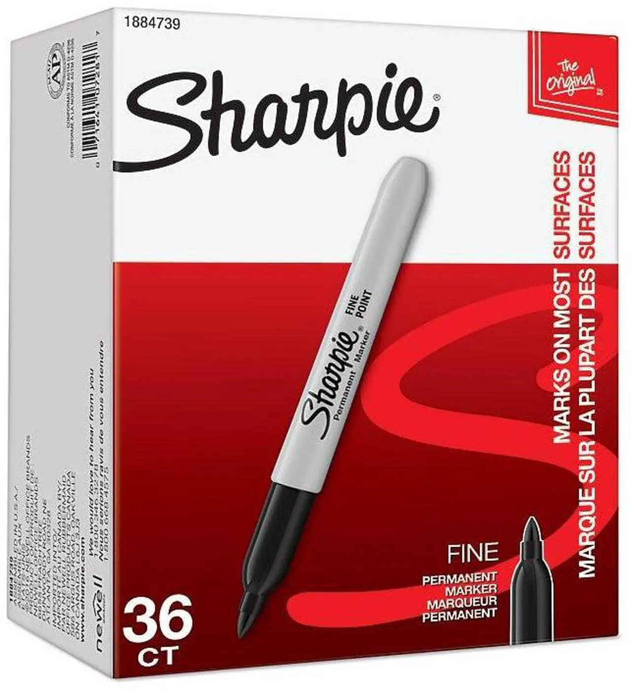 Alt view image 8 of 20 - Sharpie Fine Point Permanent Marker Black 36/Pack 1884739