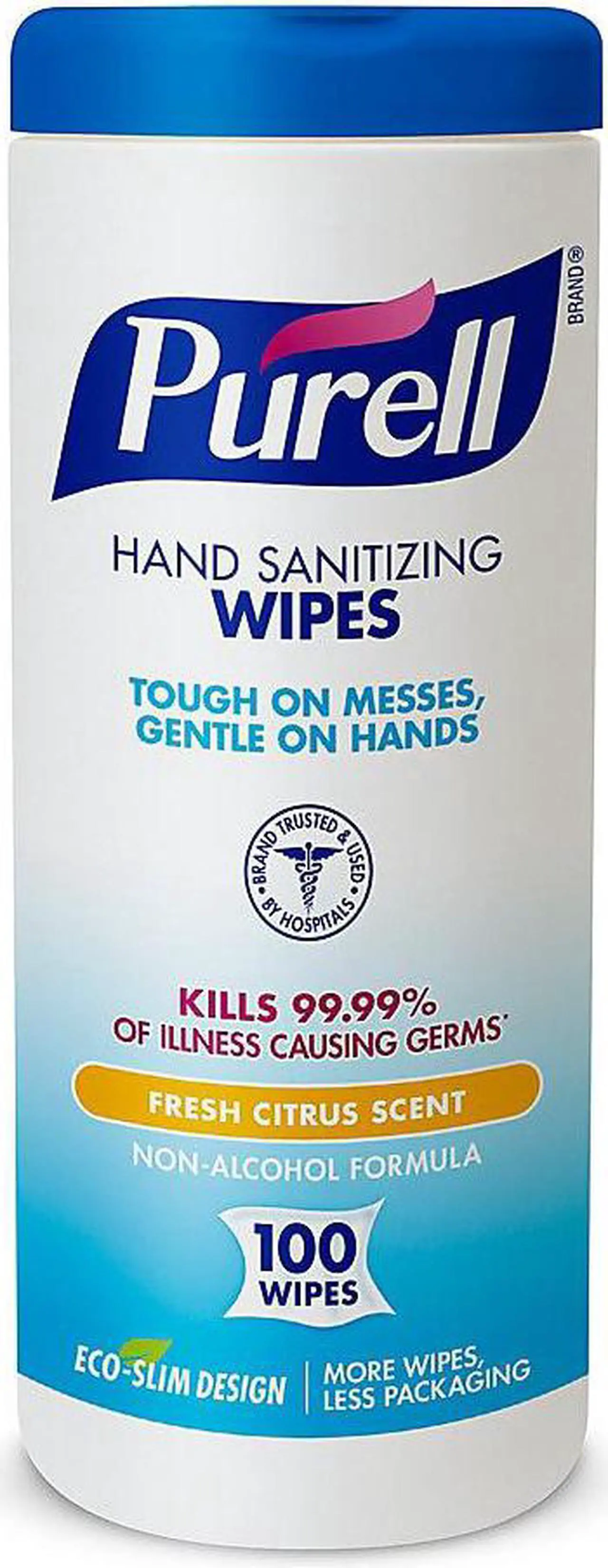 Alt view image 7 of 20 - Gojo 911112CT Premoistened Sanitizing Wipes, Cloth, 5.78 in. x 7 in., 100-Canister, 12 Canisters-CT