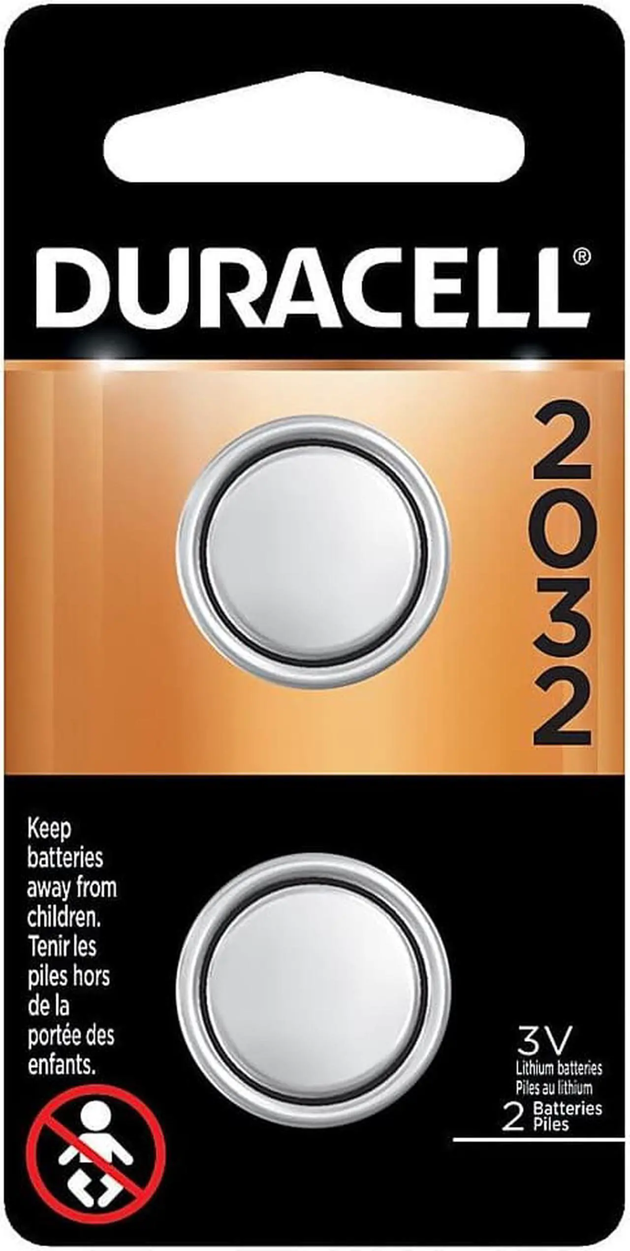 Alt view image 12 of 20 - DURACELL DL2032B2PK Coin Cell,2032,Lithium,3V,PK2