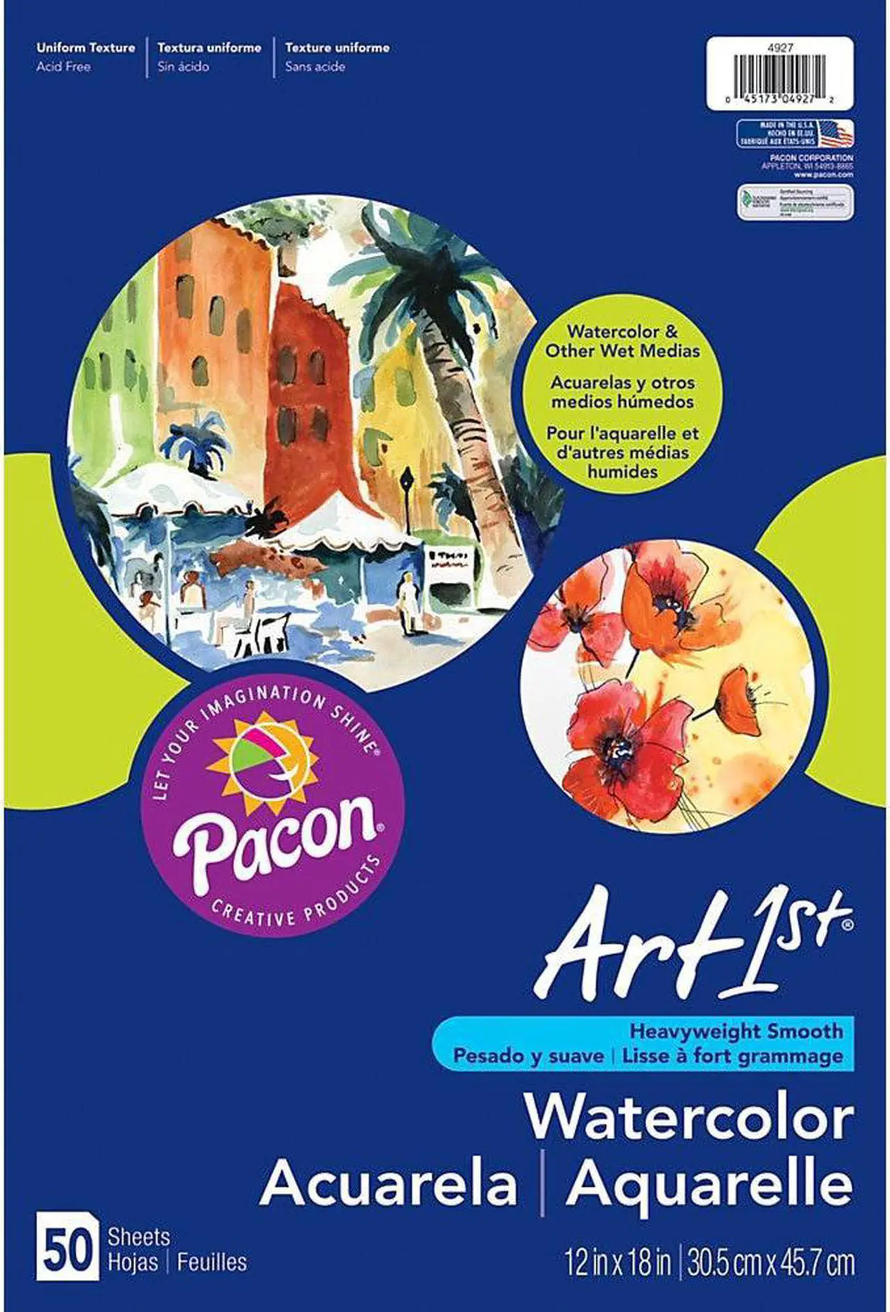 Alt view image 5 of 5 - Art1st 4927 Fine Art Paper 12" x 18" - Recycled - Vellum - 50 / Pack - White