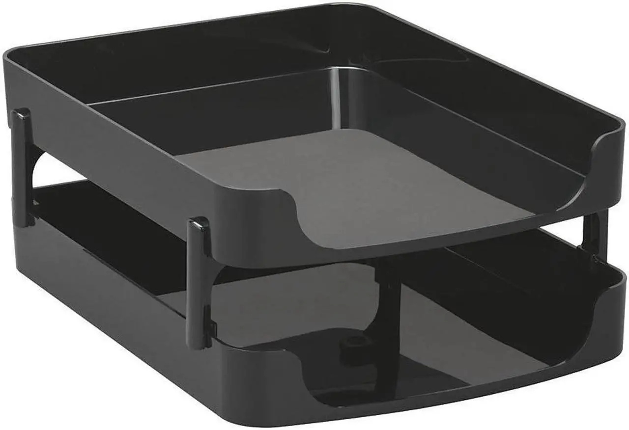 Alt view image 3 of 8 - Officemate Tray,Letter Trays W/Su,Bk 22236