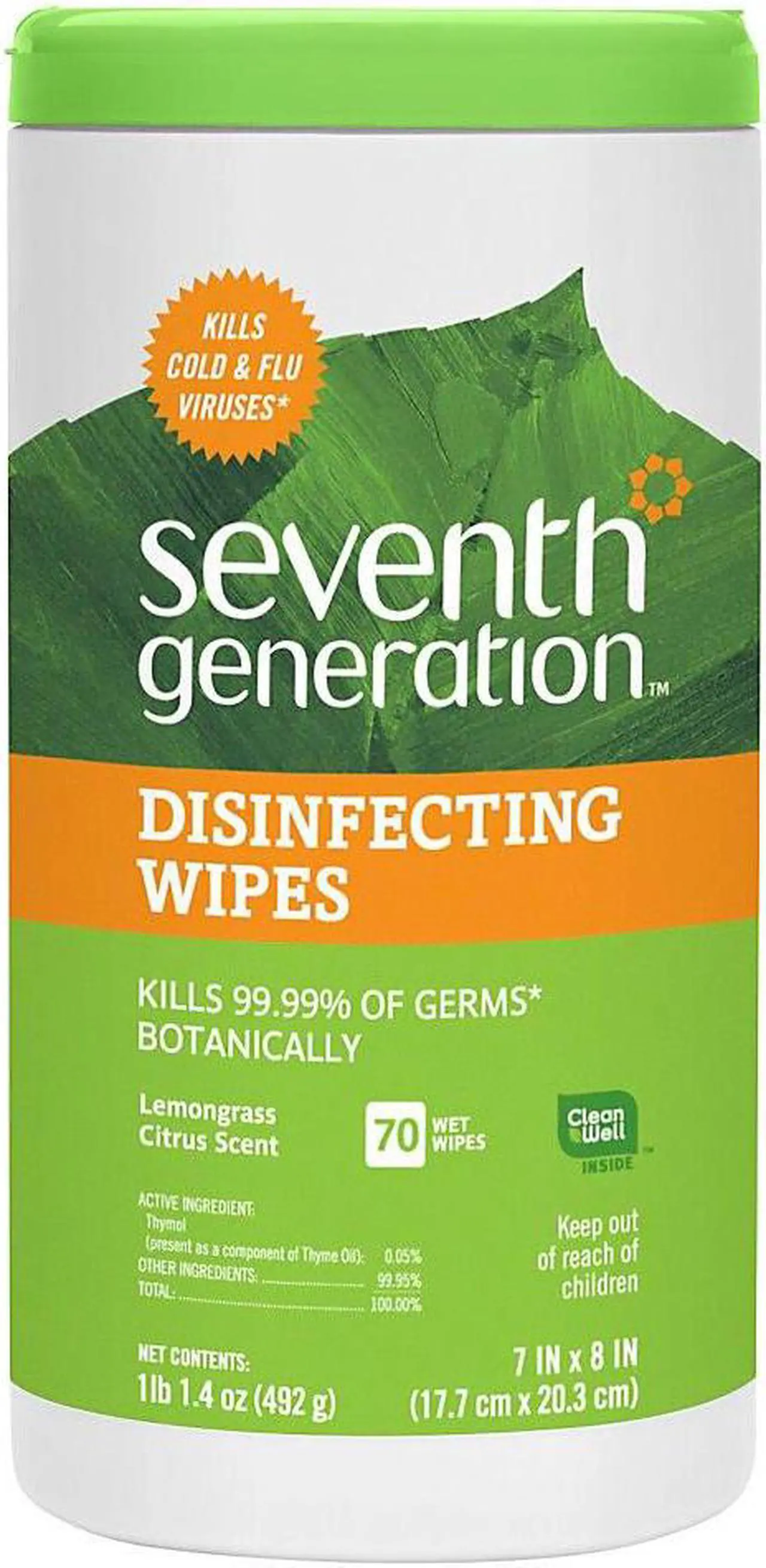 Alt view image 6 of 20 - SEVENTH GENERATION Botanical Disinfecting Wipes 8 x 7 70 Wipes 22813