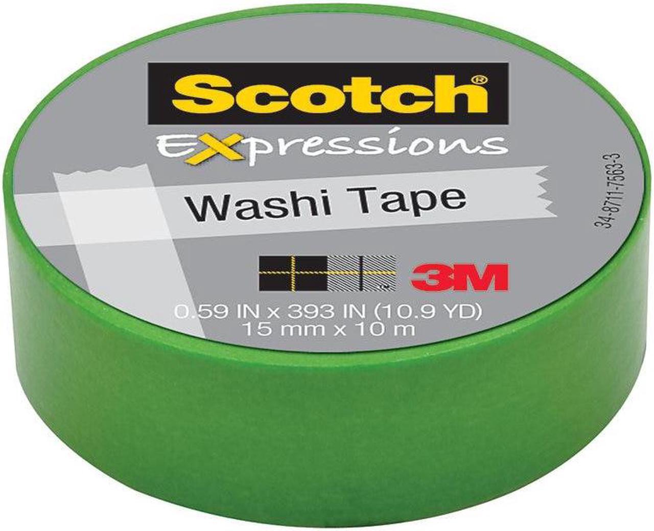 Alt view image 7 of 19 - 3M Scotch Expressions Washi Crafting Tape: 0.59 in. x 10-9/10 yds. (Green) - OEM
