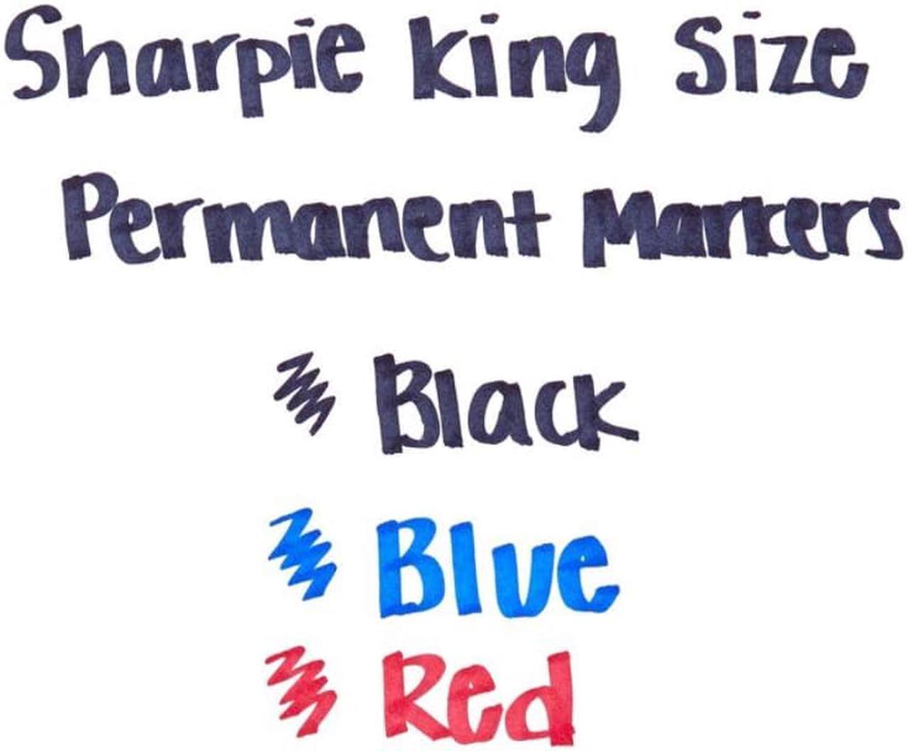 Alt view image 8 of 19 - Sharpie King Size Permanent Marker Chisel Tip Black Dozen (15001A)