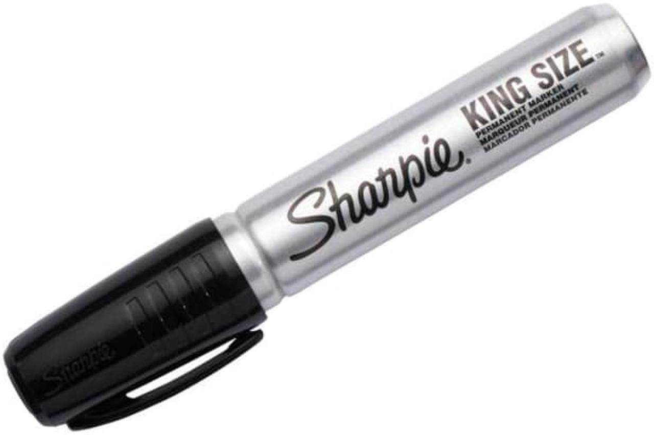 Alt view image 6 of 19 - Sharpie King Size Permanent Marker Chisel Tip Black Dozen (15001A)