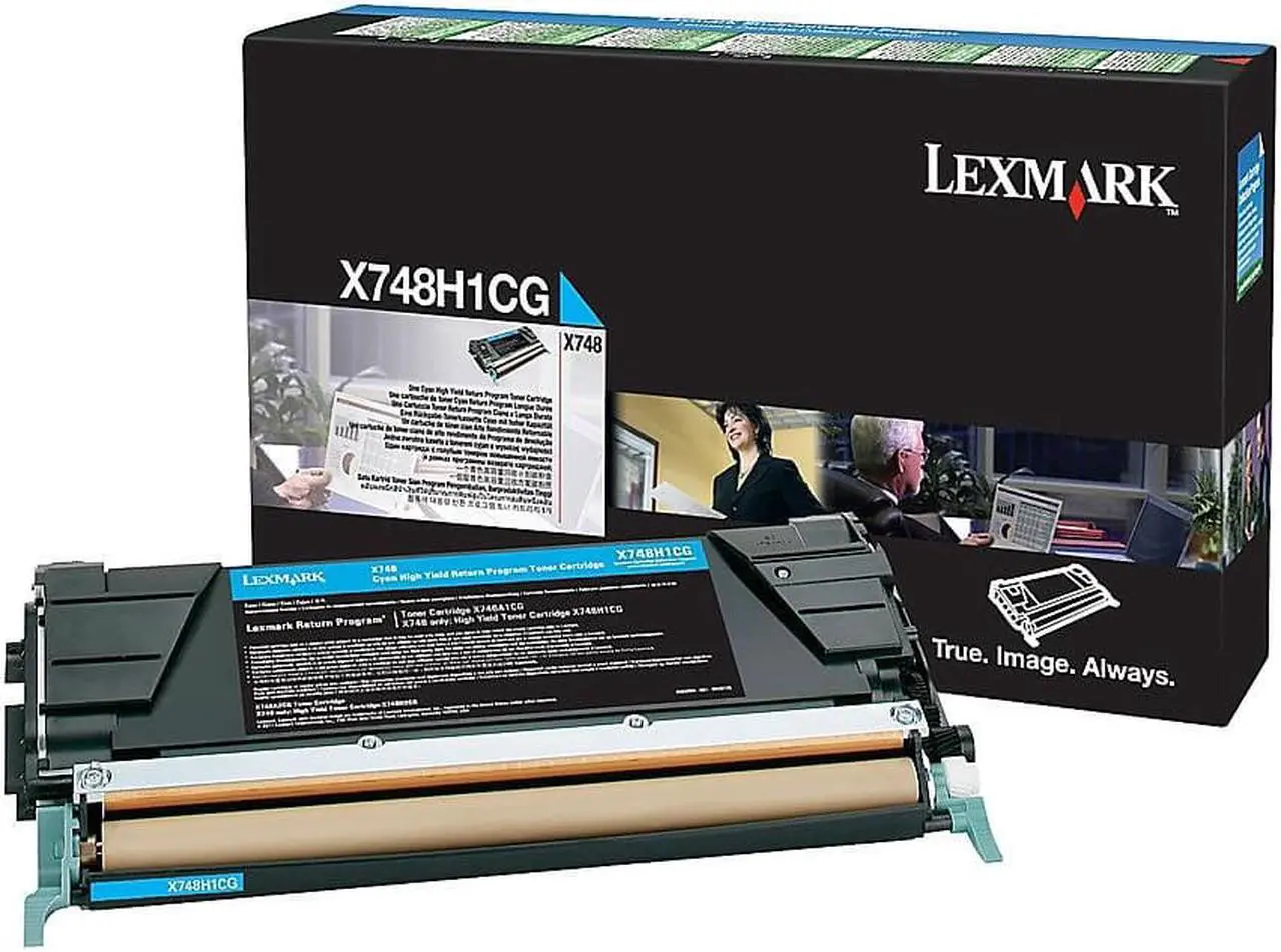 Alt view image 2 of 18 - Lexmark X748H1CG High-Yield Toner 10000 Page-Yield Cyan