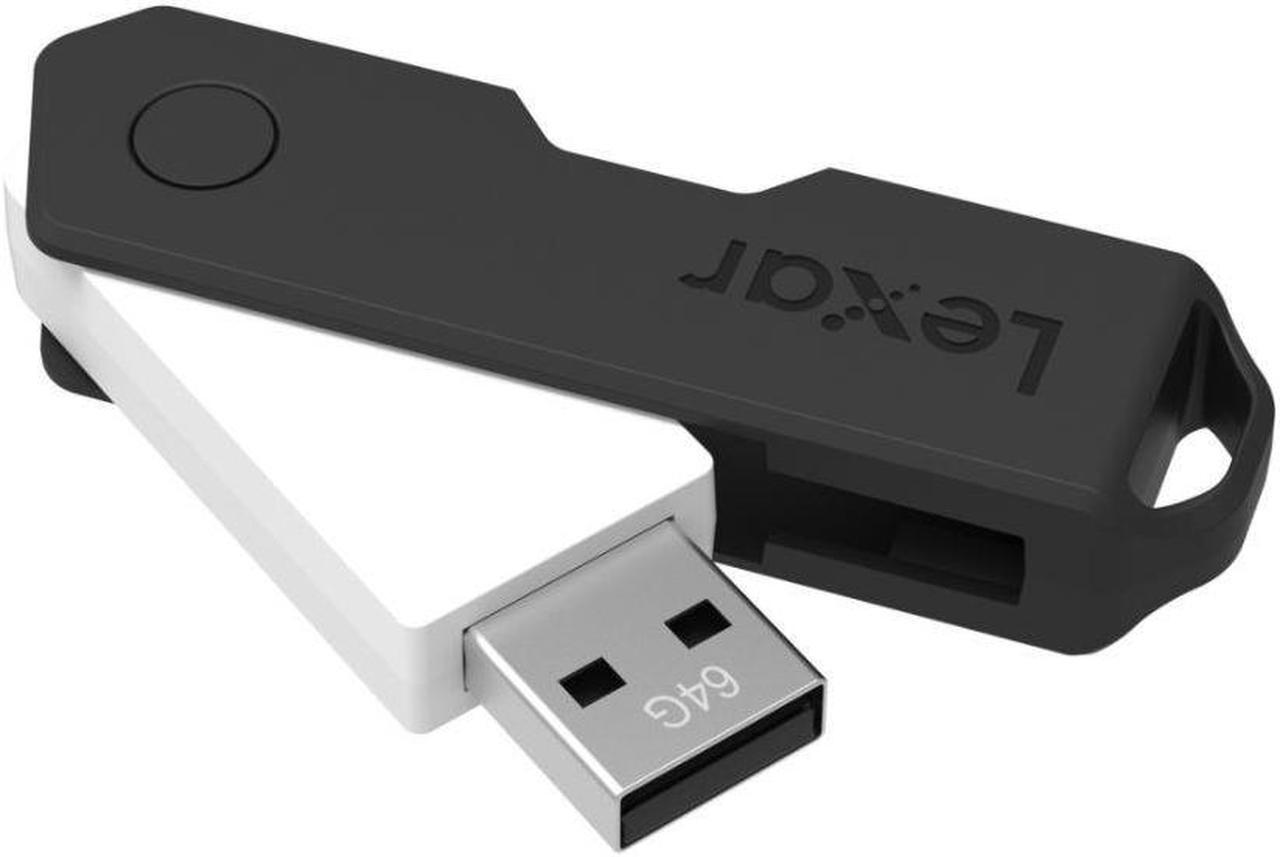 Alt view image 4 of 20 - Lexar® JumpDrive® TwistTurn2 USB 2.0 Flash Drive, 64GB, Black, LJDTT2-64GABNABK
