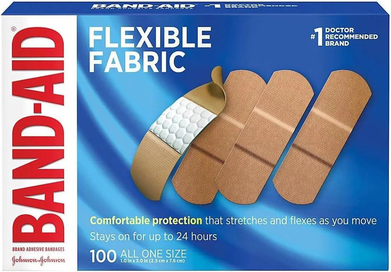 Alt view image 19 of 20 - BAND-AID Flexible Fabric Adhesive Bandages 1" x 3" 100/Box 4444