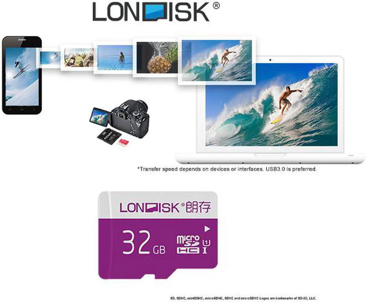Alt view image 6 of 7 - LONDISK 16GB Class 10 Micro SD Card U1 microSDHC Memory Card for Dash Cam Tablet GoPro (U1 16GB)