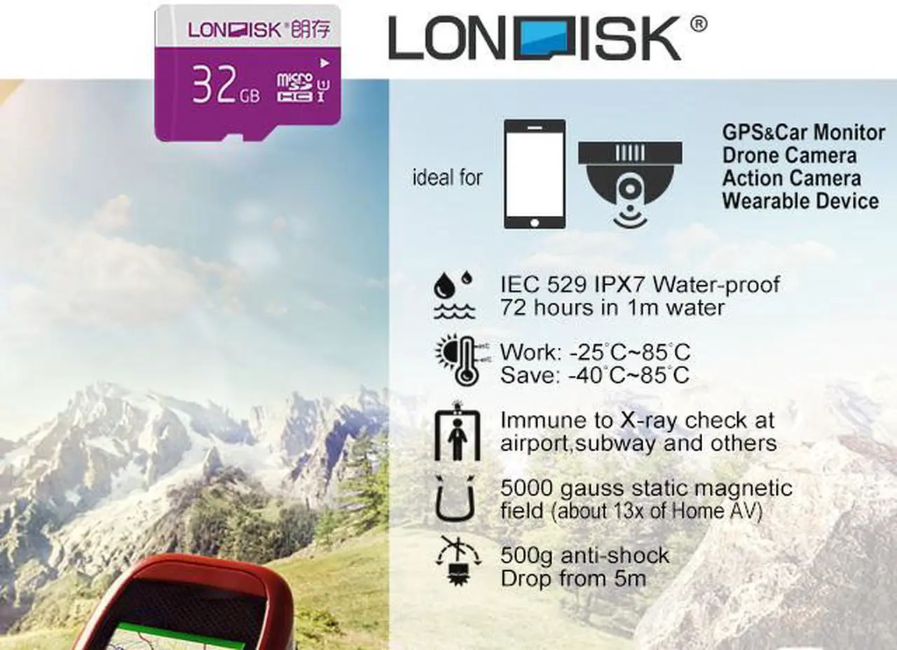 Alt view image 2 of 7 - LONDISK 16GB Class 10 Micro SD Card U1 microSDHC Memory Card for Dash Cam Tablet GoPro (U1 16GB)