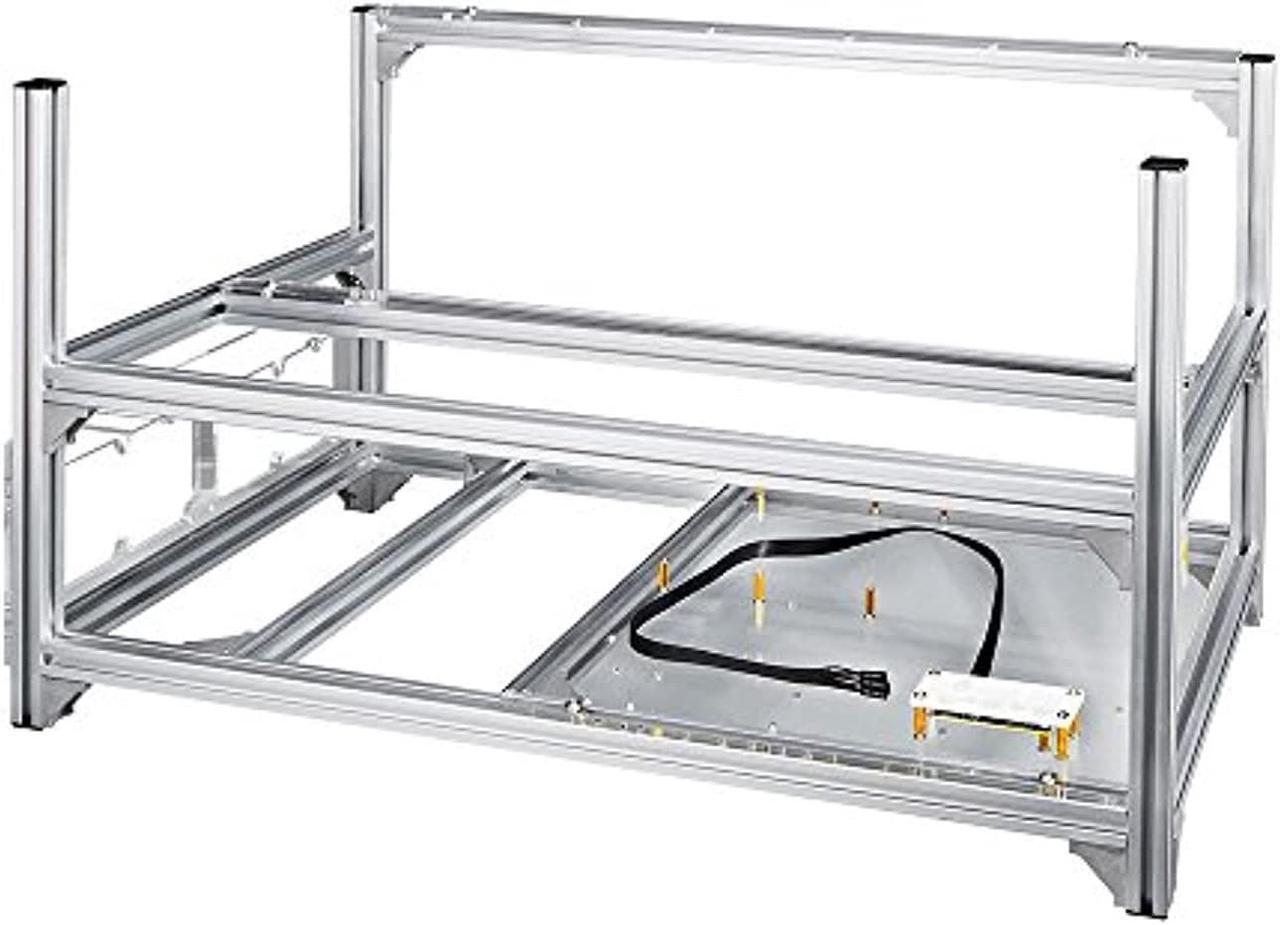 Alt view image 5 of 5 - Baseltek 6 GPU Aluminum Mining Rig Open Air Frame Case for Bitcoin Ethereum
