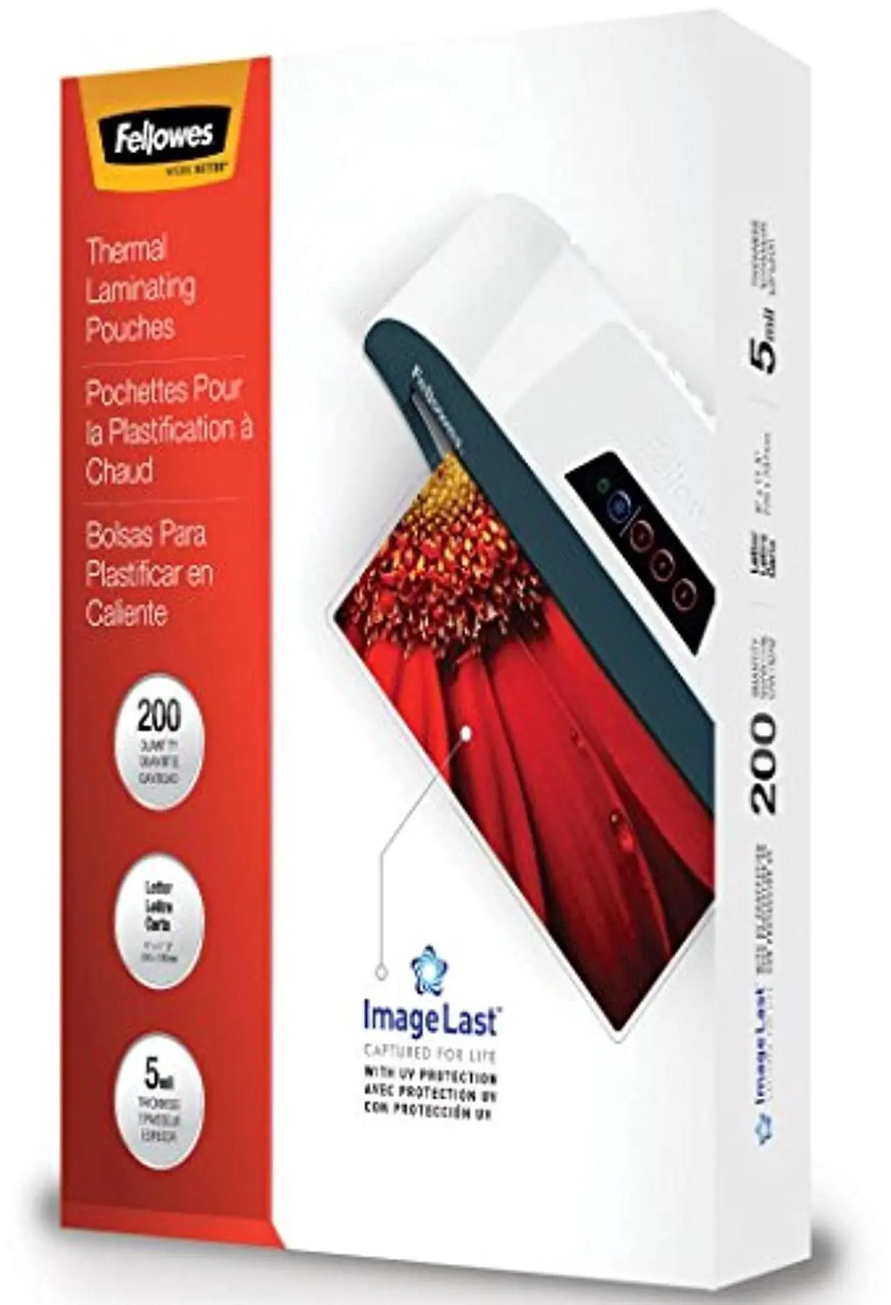 Alt view image 19 of 20 - Fellowes Laminating Pouches 5mil Ltr 200/PK Clear 5245301