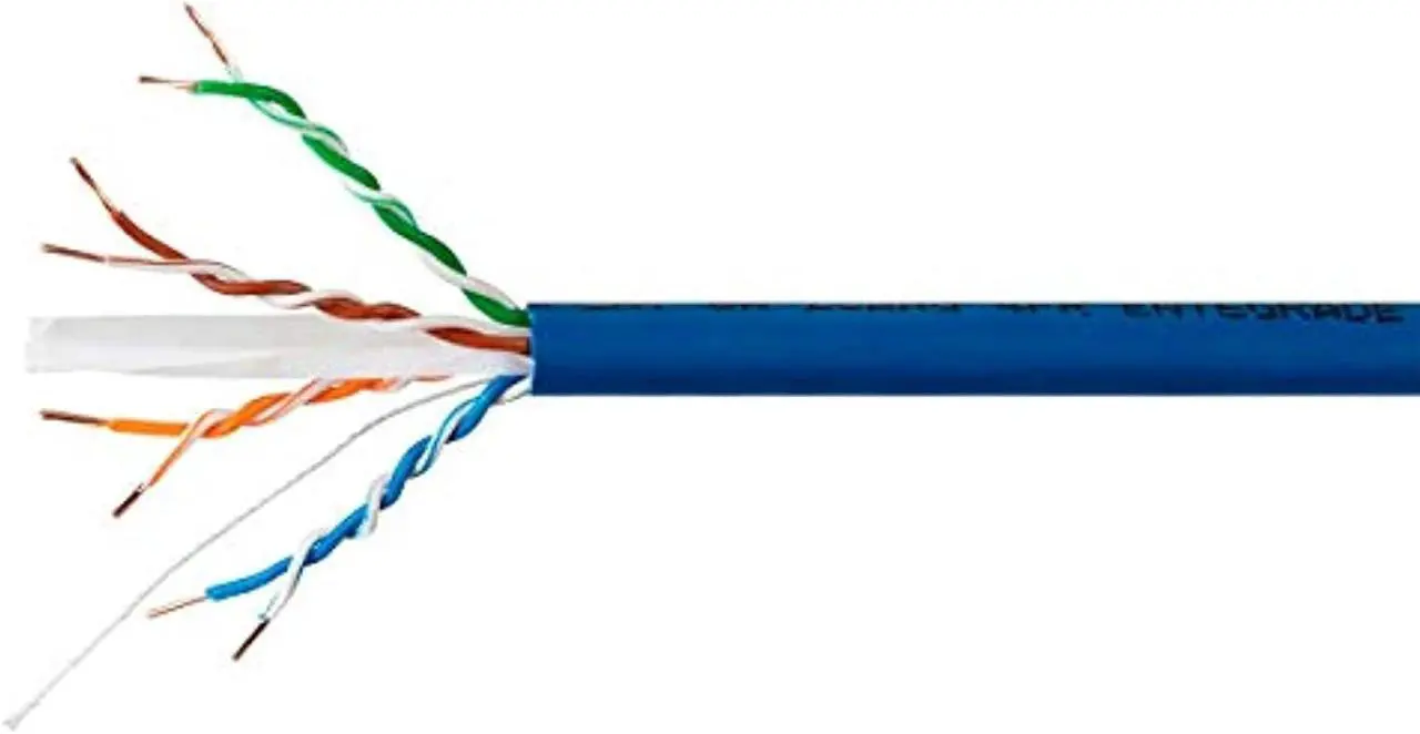 Alt view image 2 of 8 - Monoprice Cat6A Plus Bulk Ethernet Network Cable - 1000 feet - Blue, Bare Copper, 650MHz, UTP, Solid, Riser-Rated (CMR), 23AWG, 10G - Entegrade Series