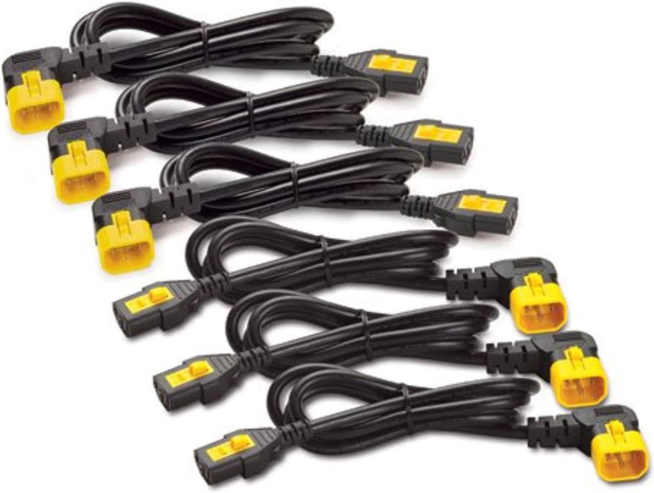 Alt view image 11 of 12 - POWER CORD KIT (6 EA), LOCKING, C13 TO C14 (90 DEGREE), 0.6M, NORTH AMERICA
