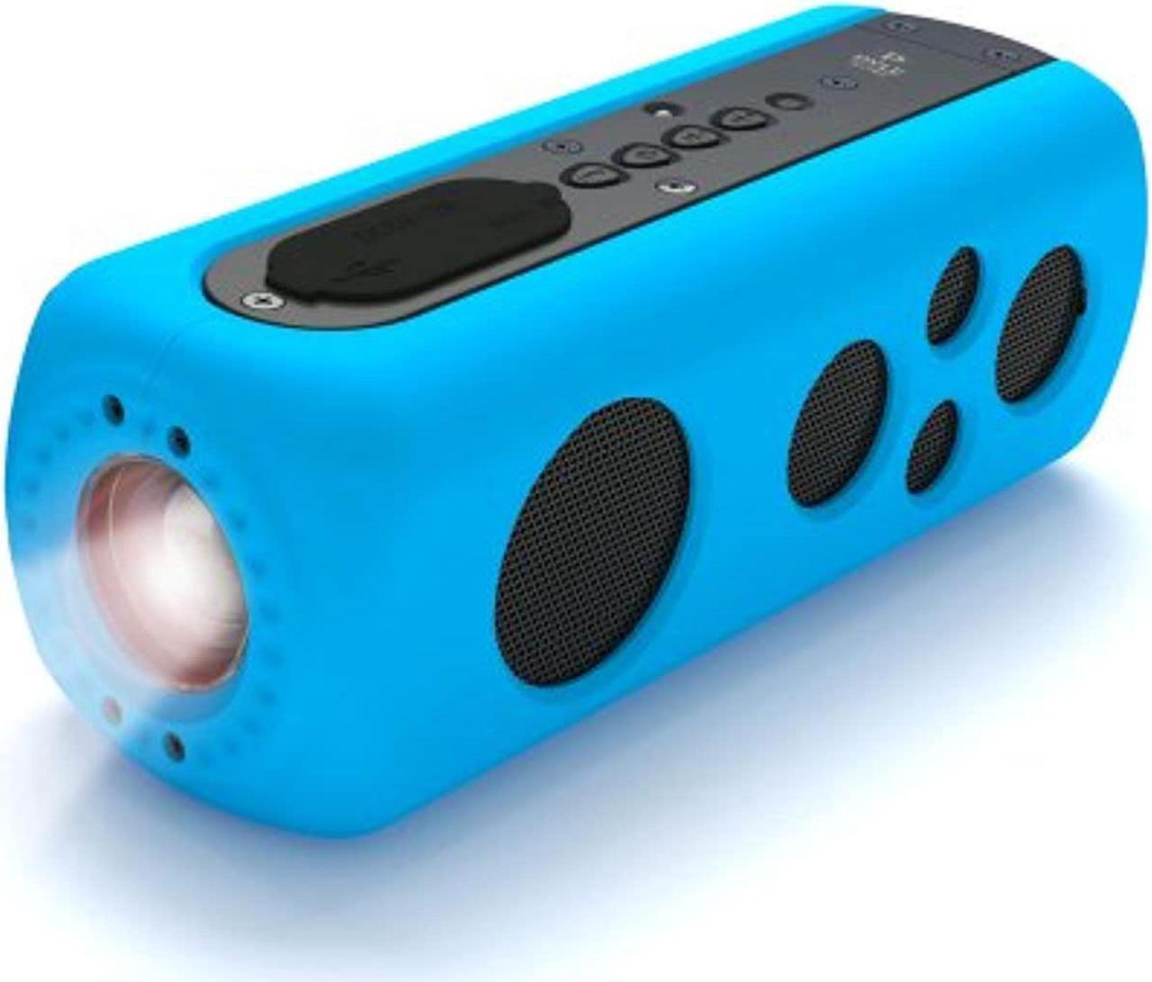 Main image of sound box splash sports portable speaker - wireless rugged waterproof bluetooth compatible audio stereo with aux in jack, rechargeable battery - iphone, android, ipad, mp3 - pylesport pwpbt75bl (blue)