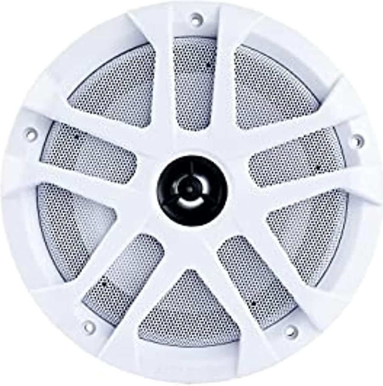 memphis mxa80l 8" 60w rms 2-way marine grade construction coaxial speakers with rgb led