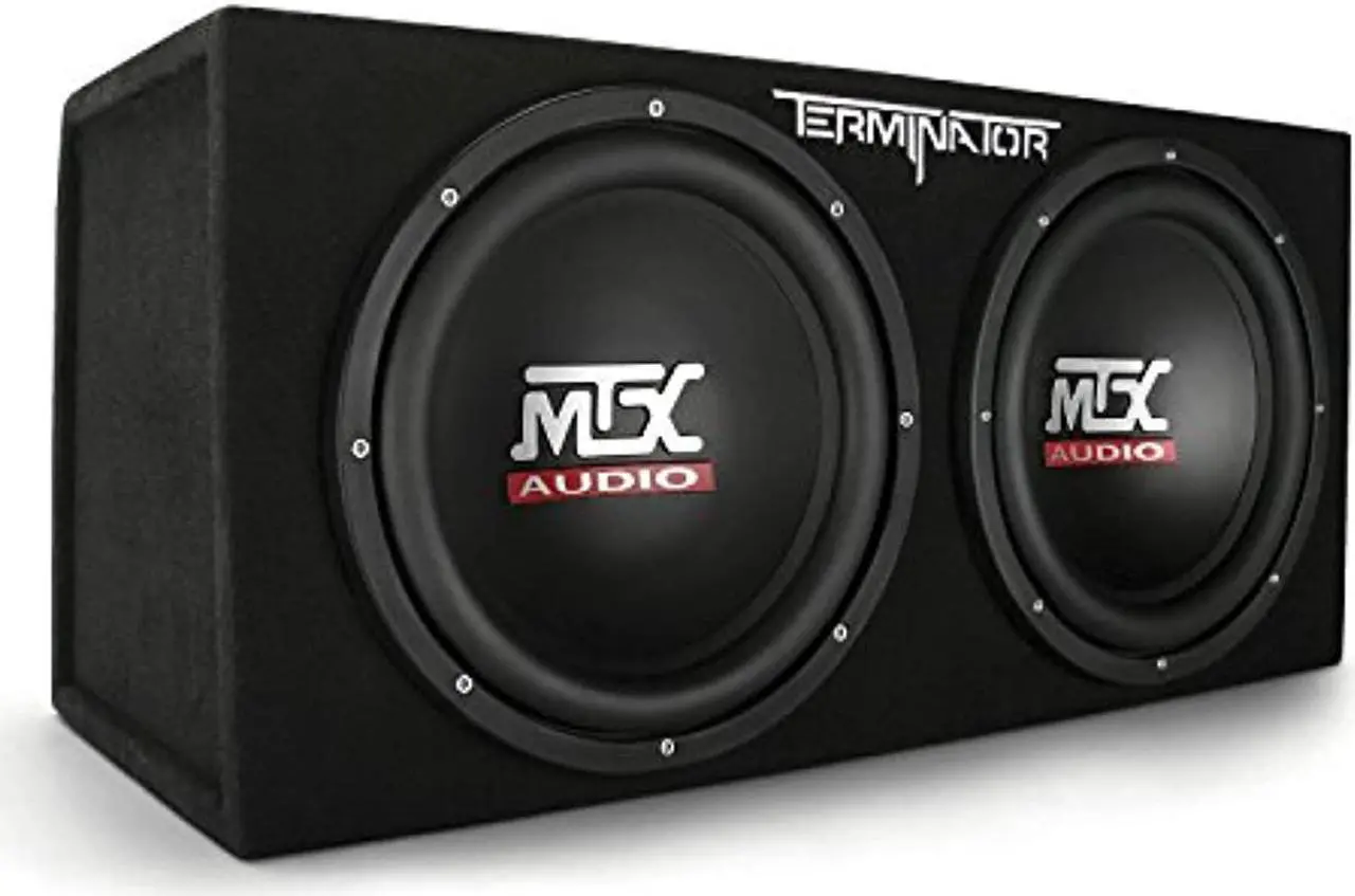 Alt view image 4 of 4 - MTX Audio Terminator Series TNE212D 1,200-Watt Dual 12-Inch Sub Enclosure
