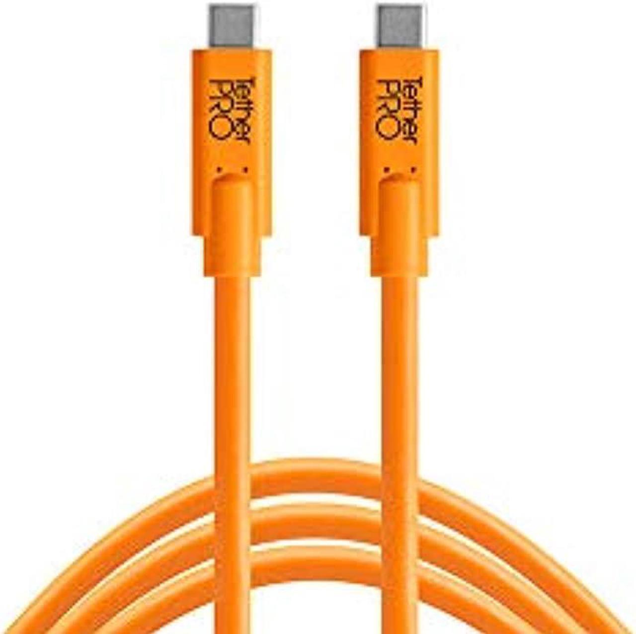 Alt view image 10 of 11 - Tether Tools TetherPro USB-C to USB-C Cable, 15', Orange #CUC15-ORG