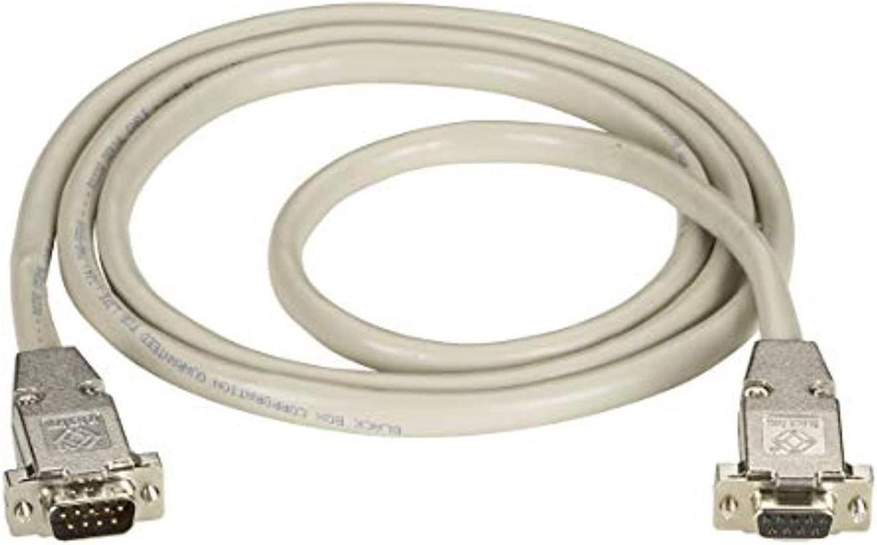 Alt view image 6 of 8 - Black Box EDN12H-0005-MF RS232 Shielded Cable - Metal Hood, DB9 Male/Female, Beige, 5 ft.