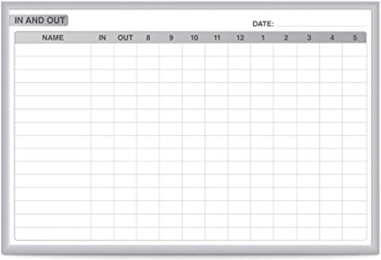 Main image of ghent in/out manufacturing 2'x2' magnetic whiteboard, aluminum frame (grpm301e-23)