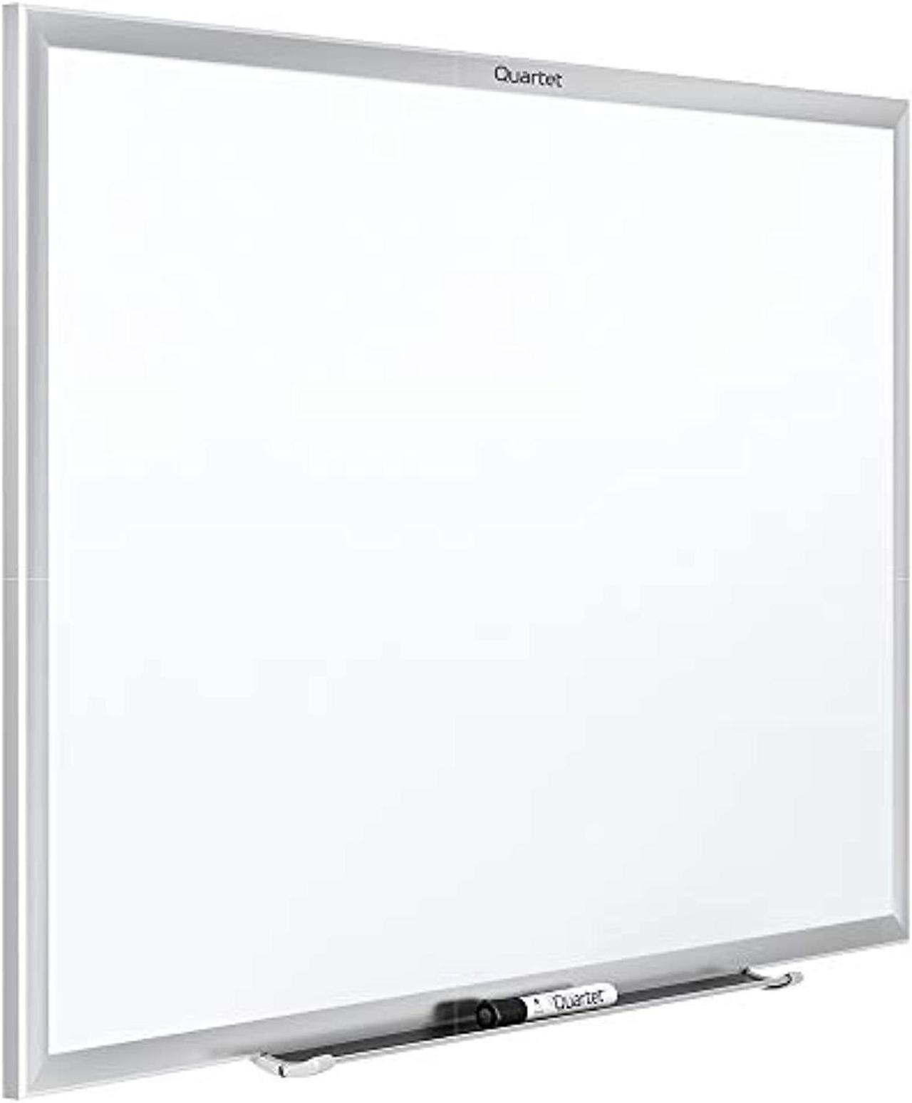 Main image of quartet magnetic whiteboard, 8' x 4' white board, nano-clean, silver aluminum frame (sm538)