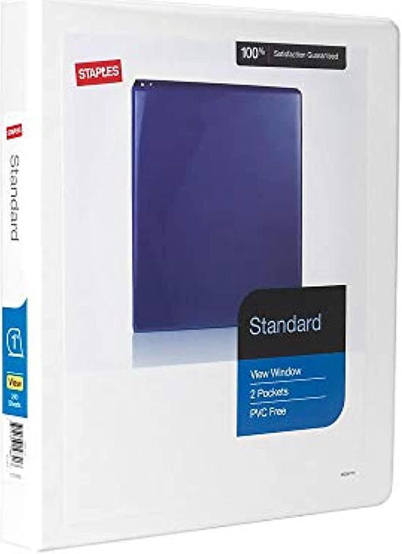 Alt view image 4 of 7 - Staples Standard 1" 3-Ring View Binder White (26432-CC) 82656