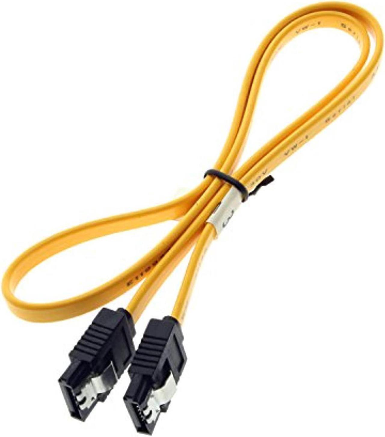 Alt view image 2 of 2 - 19 inch Yellow SATA III Cable W/ Latch