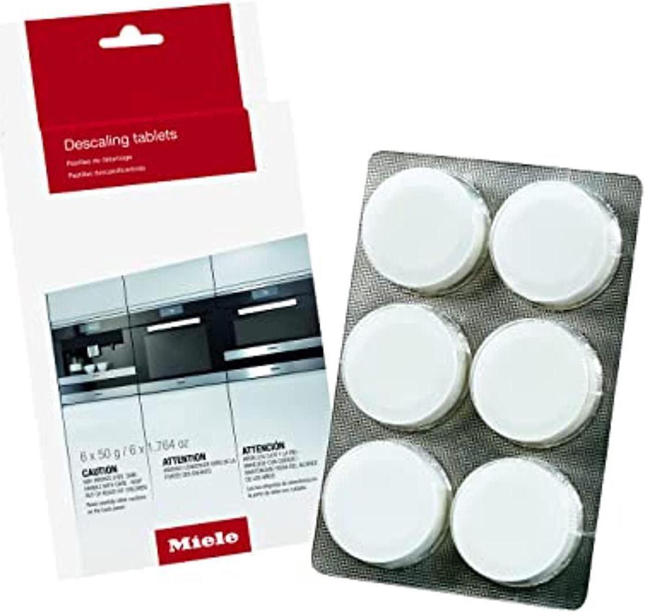 miele descaling tablets for coffee machines, steam ovens, ovens, ranges, 6 count