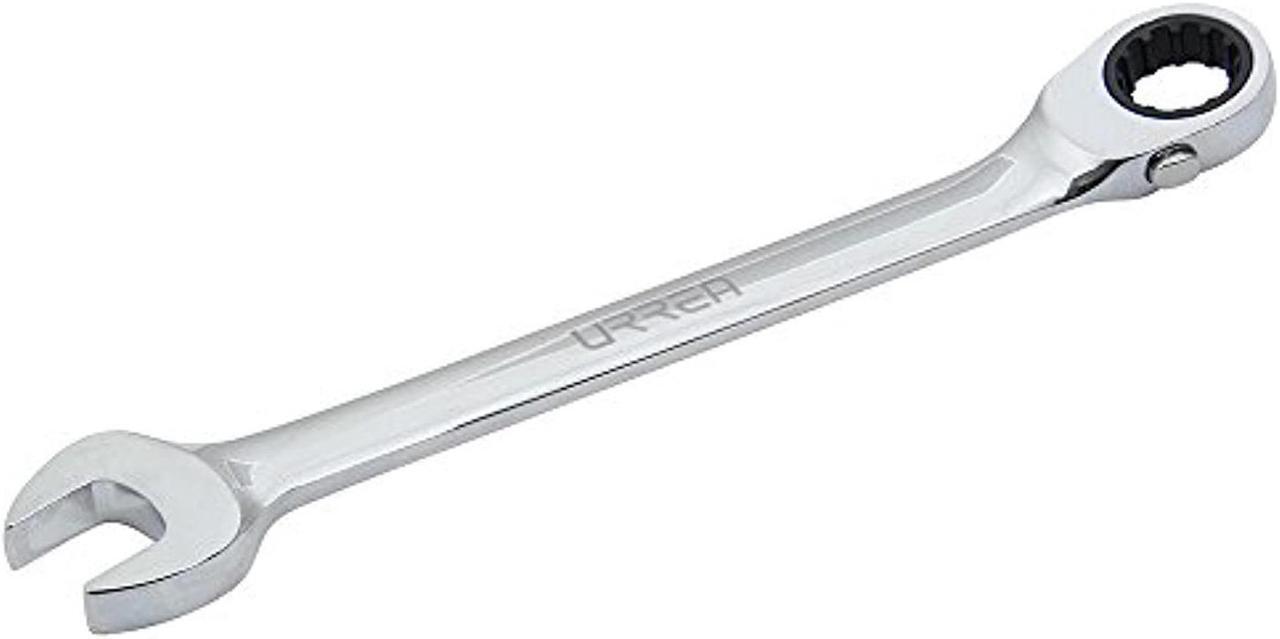Main image of urrea ratcheting combination wrench - 3/4" reversible spline drive wrench with 5 degree swing arc & fully polished nickel chrome finish - 1224cmr