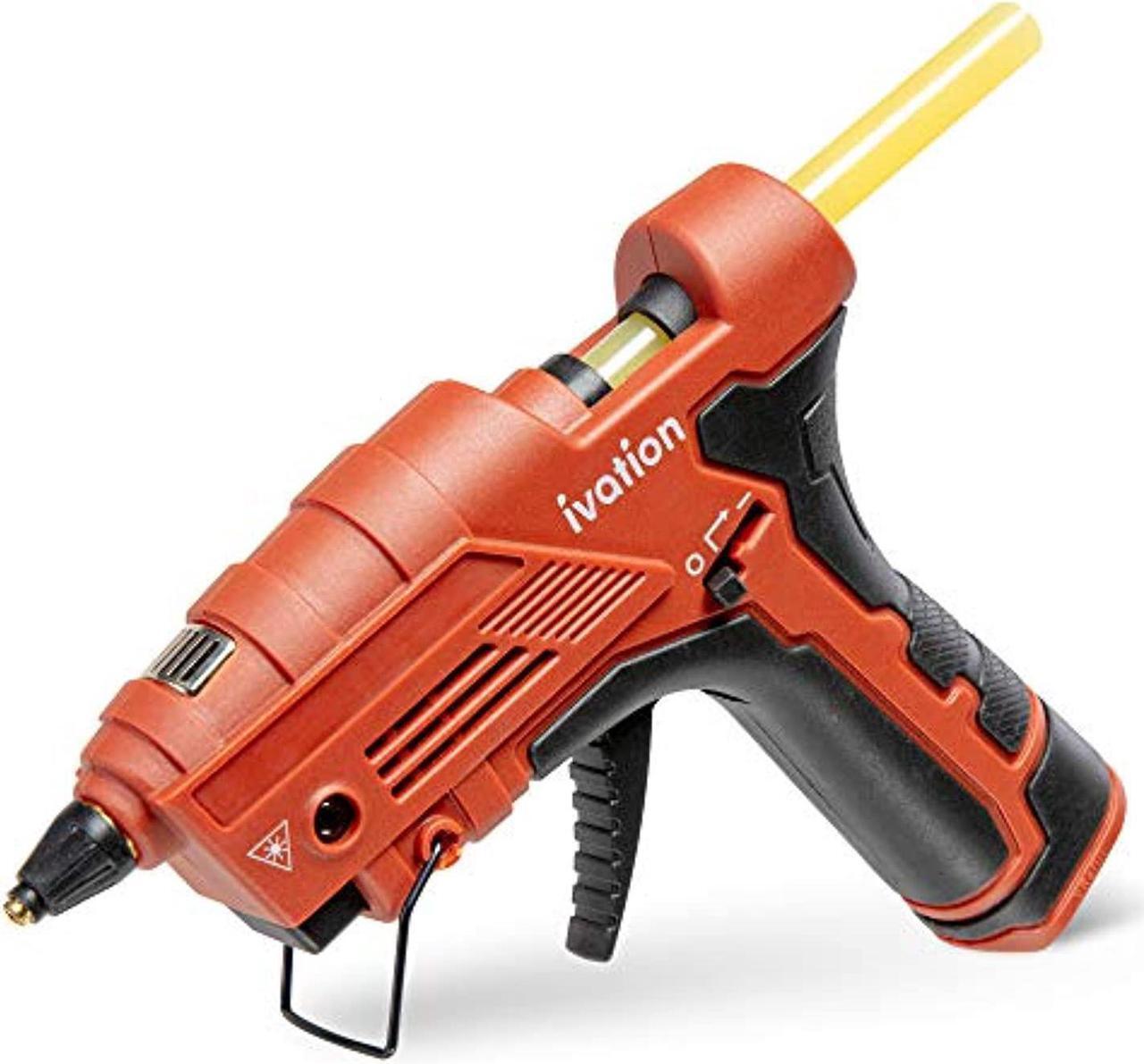 Main image of ivation cordless butane powered glue gun, fast heat-up gas powered hot gluegun with self-regulating temperature for diy projects, arts & crafts, woodworking, home repairs gift decorations & more