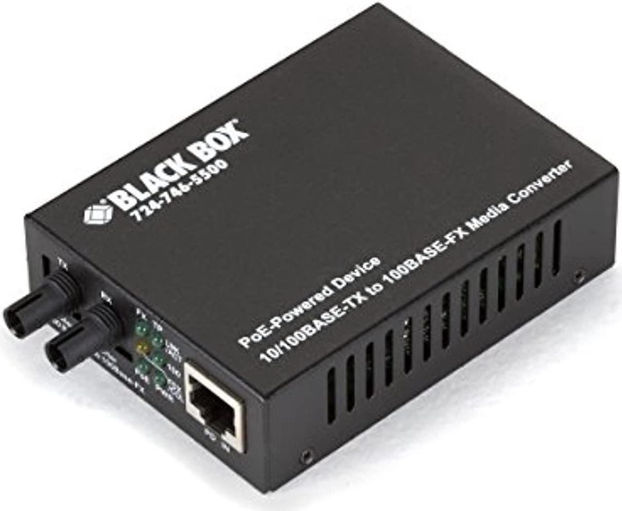 Alt view image 10 of 11 - Black Box PoE PD Media Converter 10Base-T/100Base-TX to 100Base-FX Multimode ST