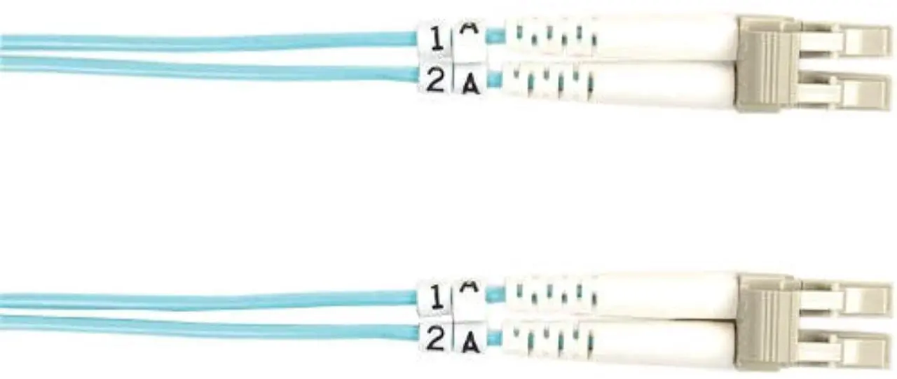 Alt view image 7 of 10 - Black Box FO10G-001M-LCLC 3.28 ft. Aqua Multimode Value Line Patch Cable