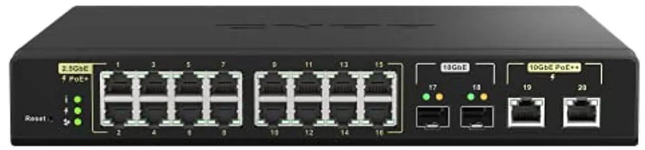 Alt view image 5 of 7 - QNAP QSW-M2116P-2T2S Ethernet Switch