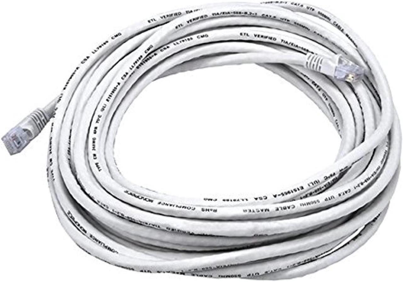 Alt view image 16 of 18 - Monoprice Cat5e Ethernet Patch Cable - 100 Feet - White | Network Internet Cord - RJ45, Stranded, 350Mhz, UTP, Pure Bare Copper Wire, 24AWG