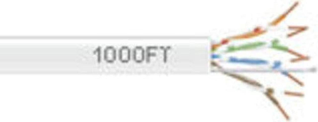 Alt view image 9 of 11 - Black Box EYN852A-PB-1000 CAT5e 350-MHz Solid Bulk Cable - Unshielded, CMP, Plenum, White, 1000 ft. Pull Box