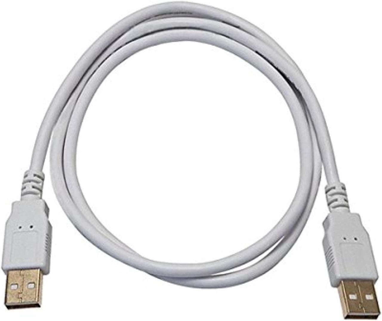 Alt view image 3 of 8 - Monoprice USB 2.0 Cable - 3 Feet - White | USB Type-A Male to USB Type-A Male, 28/24AWG, Gold Plated, 480 Mbps