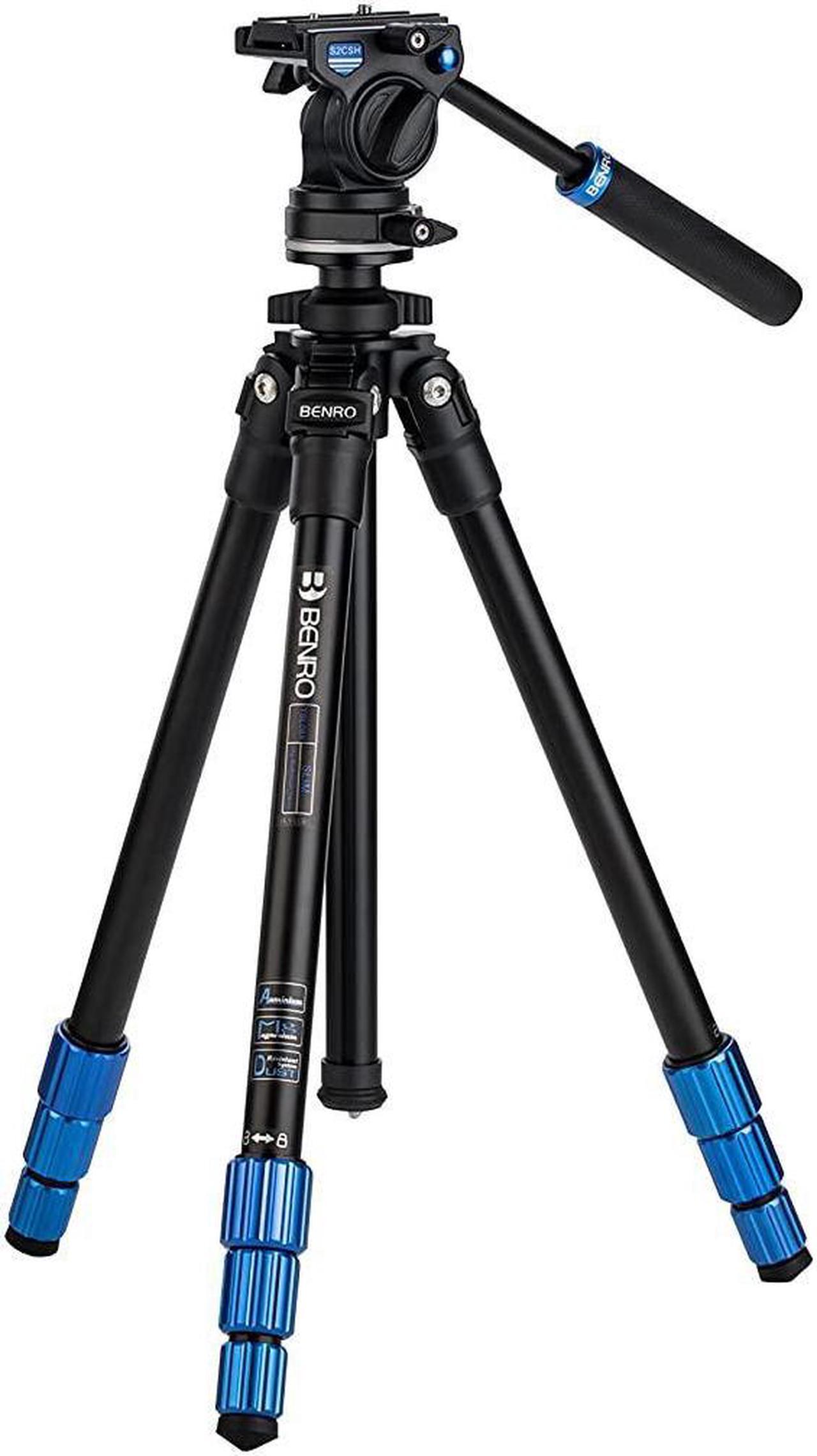 Alt view image 7 of 7 - Benro 4-Section Aluminum Slim Video Tripod with S2P Head #TSL08AS2CSH