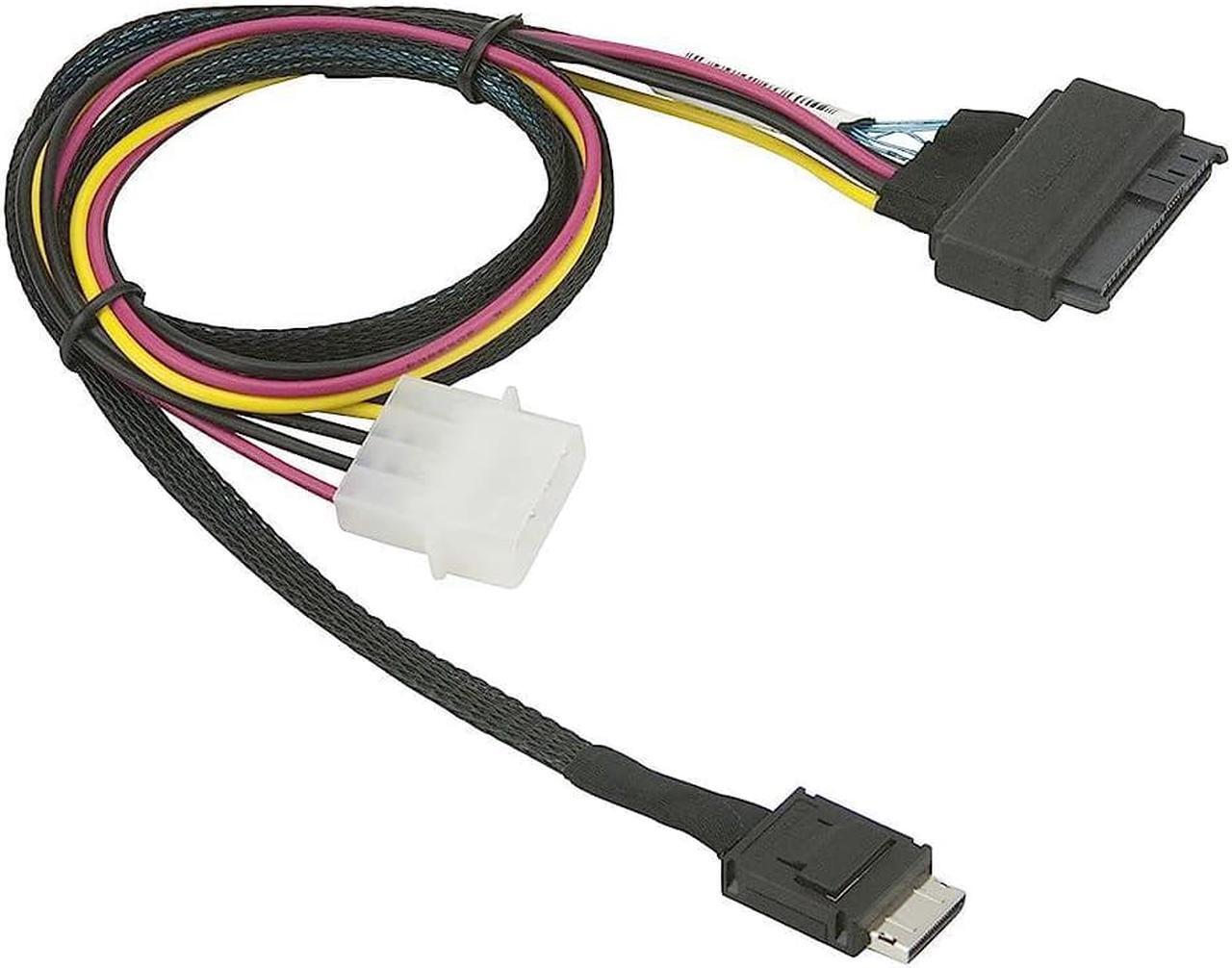 Alt view image 6 of 7 - Supermicro CBL-SAST-1011 75cm OCuLink to PCIE SFF-8639 U.2 with Power Cable
