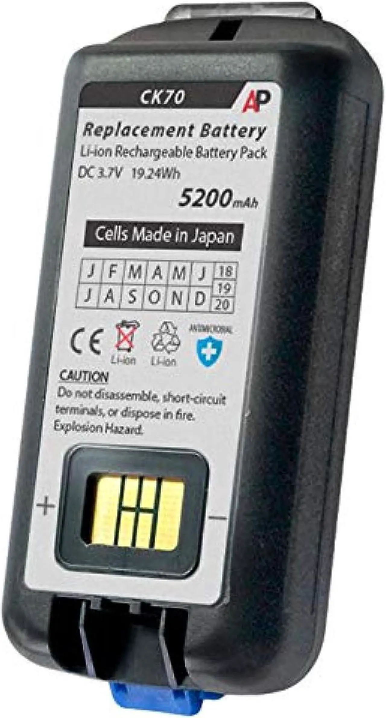 Alt view image 5 of 5 - Replacement Battery for Intermec / Norand CK70 & CK71 Scanner. 5200 mAh (Extended Capacity)