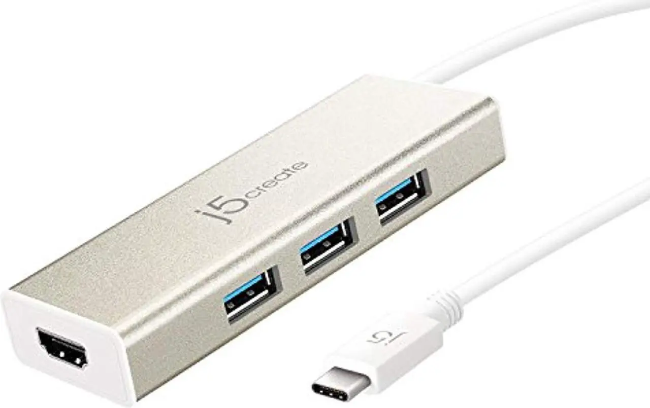 Main image of j5create USB-C 3-Port USB 3.0 & 4K HDMI Hub