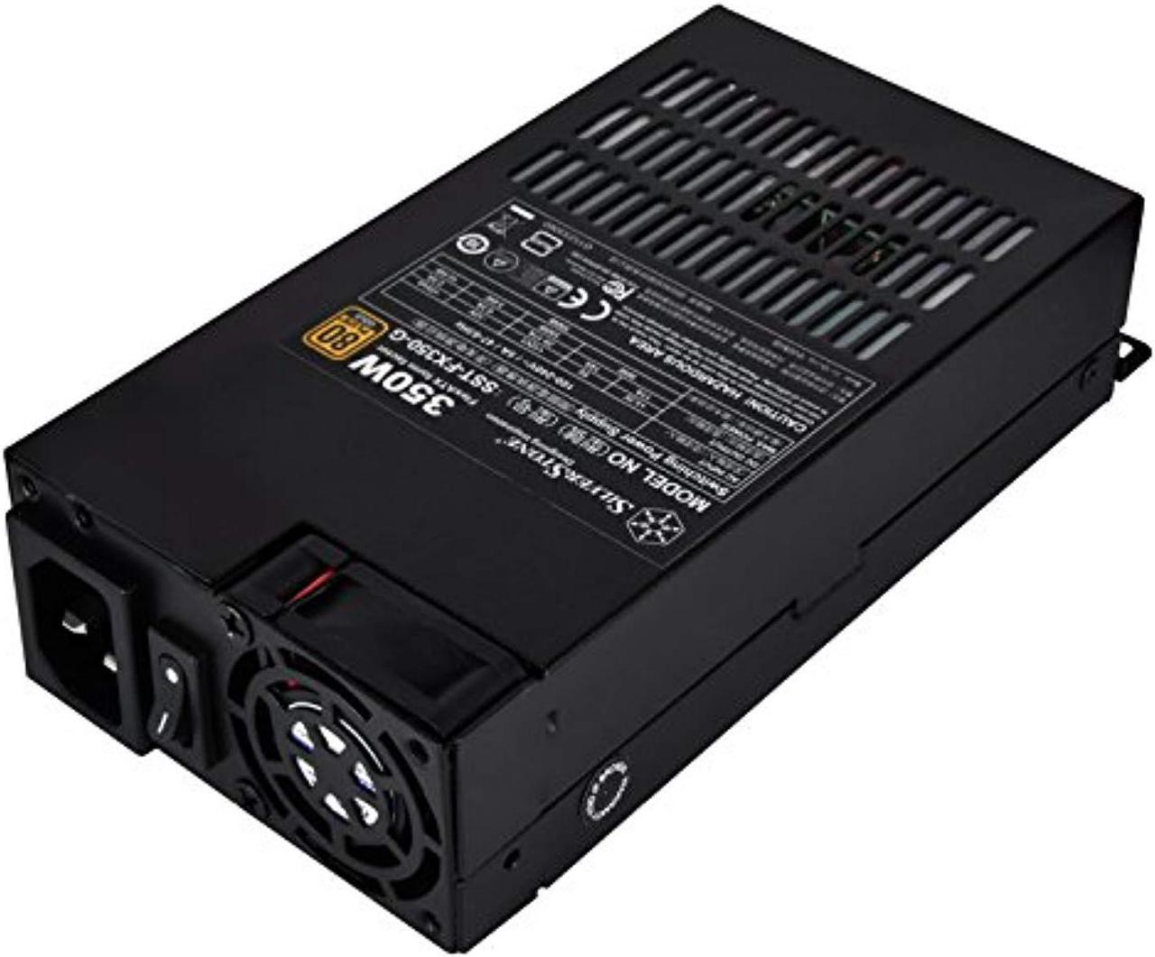 silverstone technology sst-fx350-g flex atx 1u 350 watt 80 plus gold power supply with fixed cables