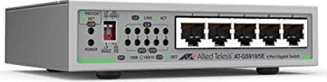 Main image of Allied Telesis GS910 AT-GS910/5E-10 Unmanaged Gigabit Ethernet Unmanaged Switch