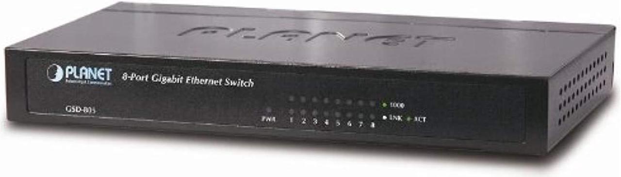 Main image of Planet Technology GSD-805 8-Port 10/100/1000Mbps Desktop Gigabit Ethernet Switch (Internal Power)