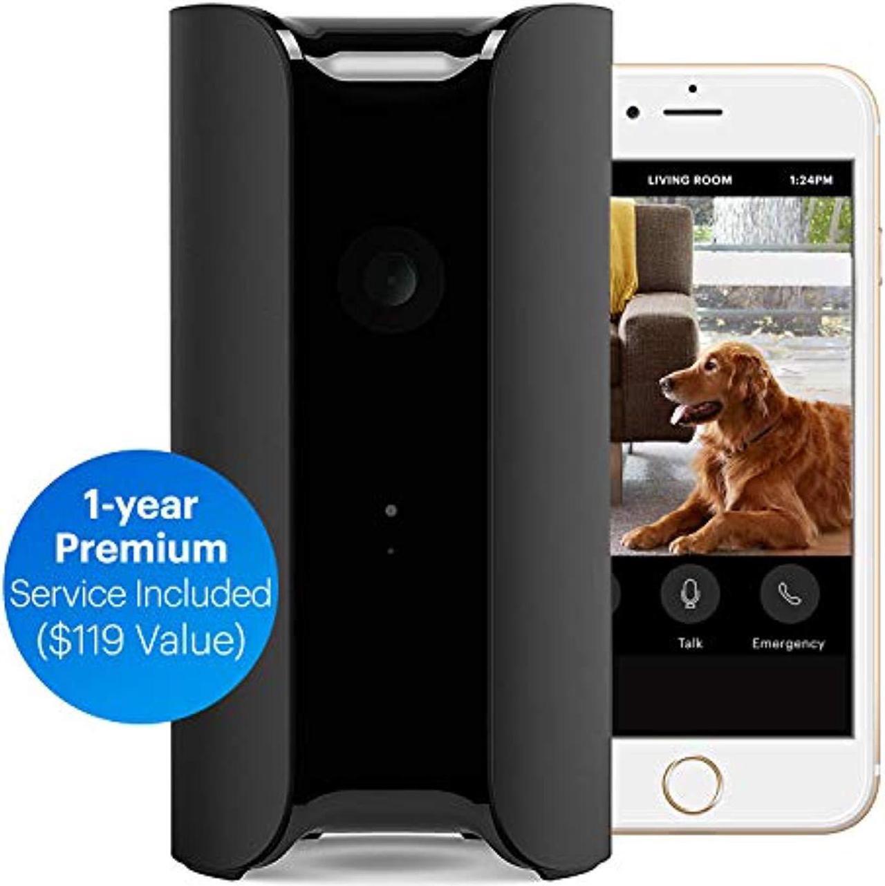 Main image of all-in-one indoor hd wifi security camera includes 1-year premium service plan ($120 value) built in siren, climate monitor, mo