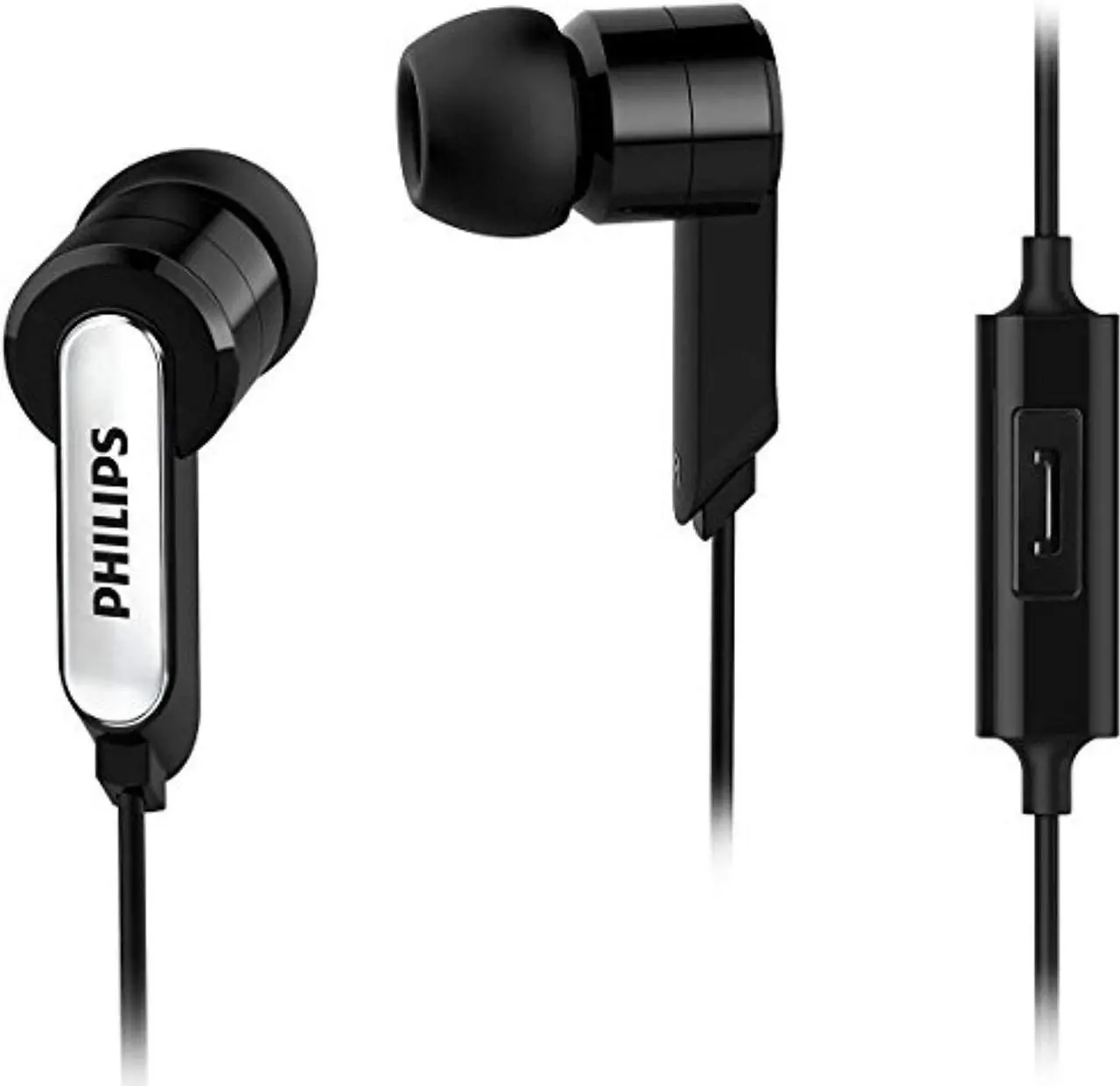 Main image of philips she1405bk in-ear headphone headset with mic she1405 black