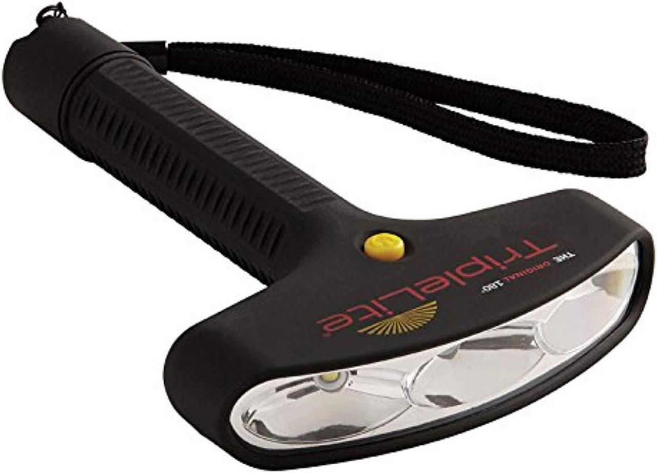 Main image of triplelite 180 degree mini 259 lumens black led wide beam flashlight aa